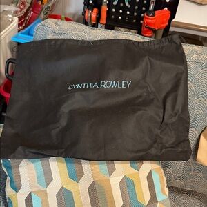 Cynthia Rowley Black and Blue Logo dust bag
